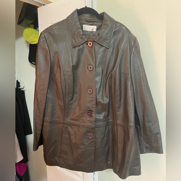 Liz Claiborne Leather Jacket - Picture 1 of 9